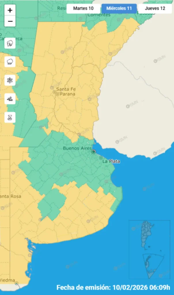 Alerta en Entre Ríos