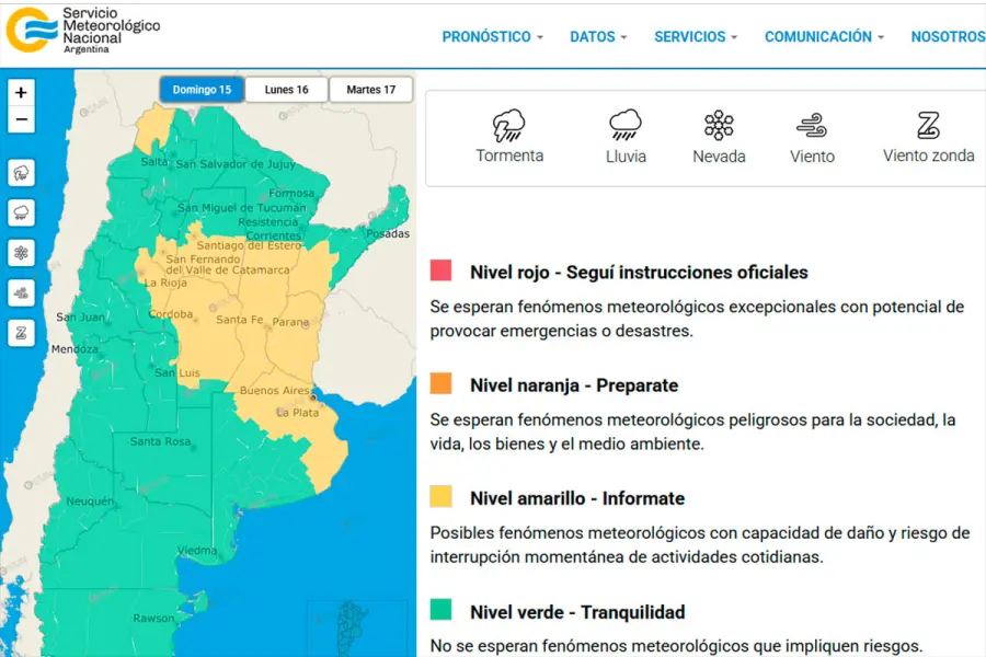 Domingo con probabilidad de tormentas y lluvias