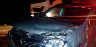 Un acoplado se desprendió en Ruta 39, provocó un choque y vuelco cerca del puente sobre el Gualeguaychú
