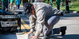 Realizan mejoras en la ciclovía del Acceso Sur de Paraná. Foto: (MdP)