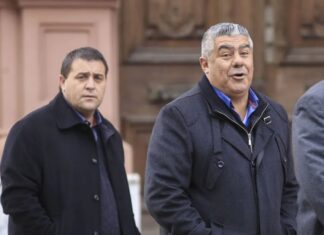 Claudio Tapia y Pablo Toviggino. Foto: (NA)