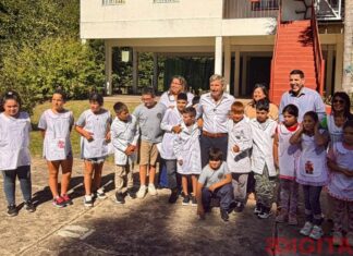 Frigerio inauguró el ciclo lectivo en Villa Paranacito y destacó el valor de educar en las islas. Foto: La Voz Isleña (Gabriel Cañete)
