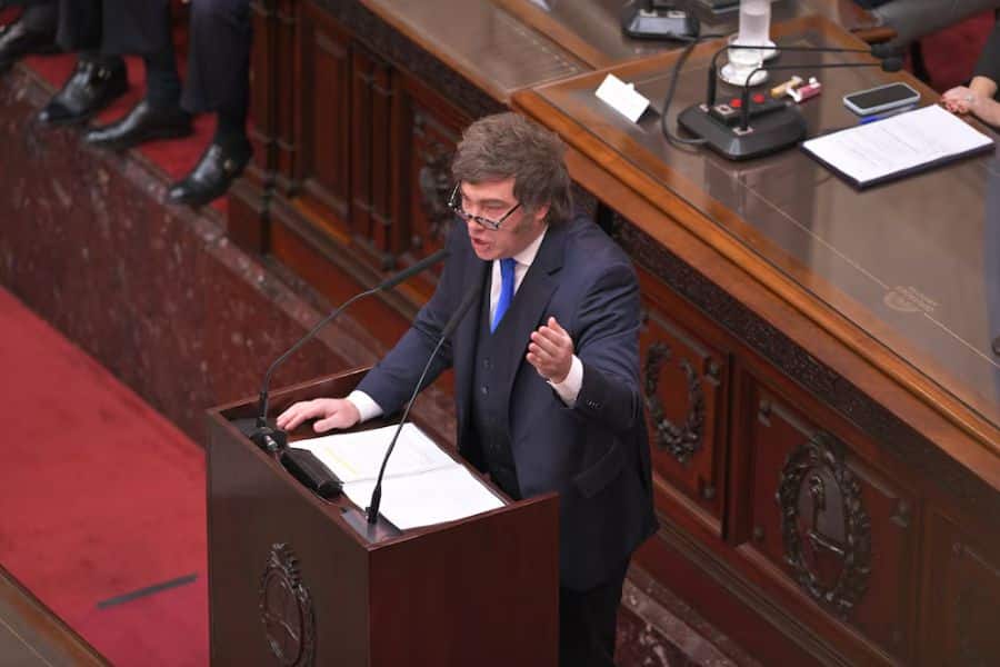 Milei inauguró el Congreso.