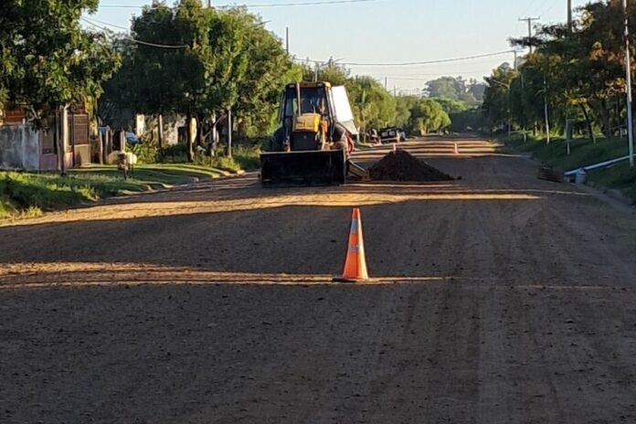 Restringen el tránsito en calle San Martín por trabajos. Foto: (MSB) Restringen el tránsito en calle San Martín por trabajos. Foto: (MSB)