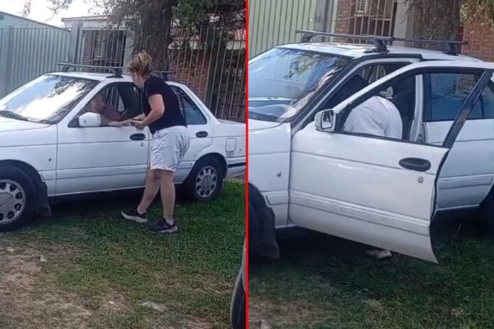 Mujer agredió a un conductor por estacionar bajo la sombra de un árbol frente a su casa en Paraná. Foto: (Redes/Elochodigital)