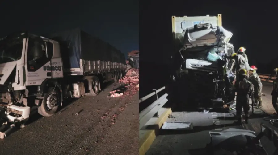 Un muerto en choque múltiple de seis camiones en la autopista Rosario–Buenos Aires. (TN)