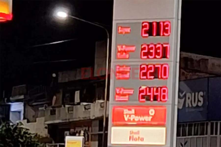 Los nuevos valores de Shell en Paraná. Foto: Elonce