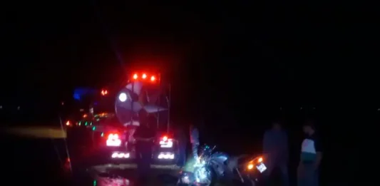 Choque entre moto y camión en Ruta 12.