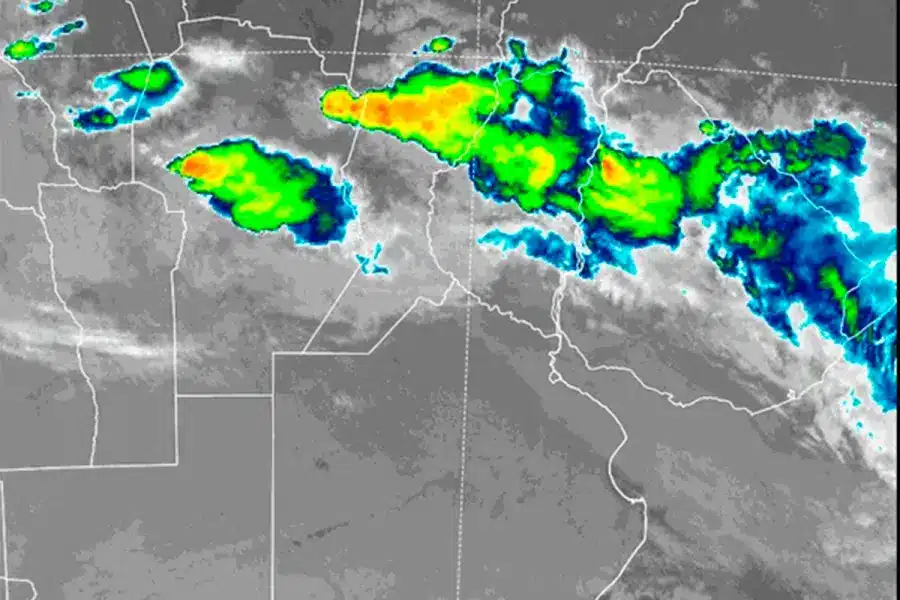 Alerta amarilla por tormentas en Entre Ríos (fuente SMN)