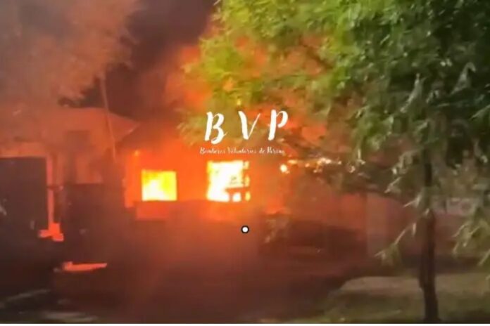 Incendio en Paraná. Foto: (BVP)