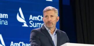 Rogelio Frigerio en AmCham. Foto: NA.