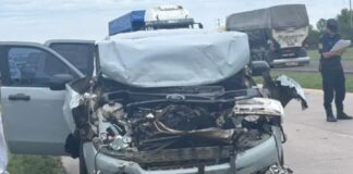 Brutal choque en la Ruta 14.