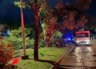 Fuerte temporal en Nogoyá