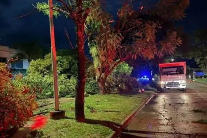 Fuerte temporal en Nogoyá