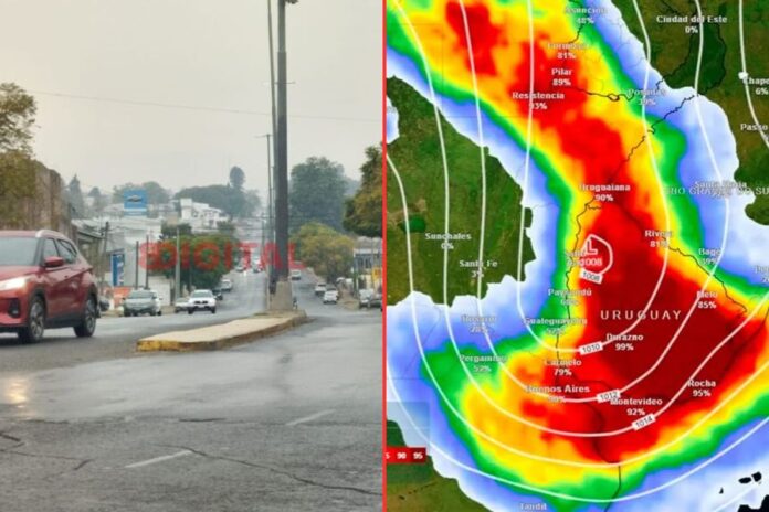 Alerta por tormentas fuertes en Entre Ríos. Foto: Elochodigital - Meteored.