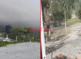 Fuerte granizada en el norte de Entre Ríos. Foto: (redes)