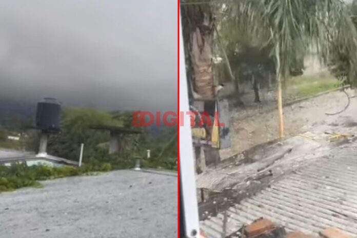 Fuerte granizada en el norte de Entre Ríos. Foto: (redes)