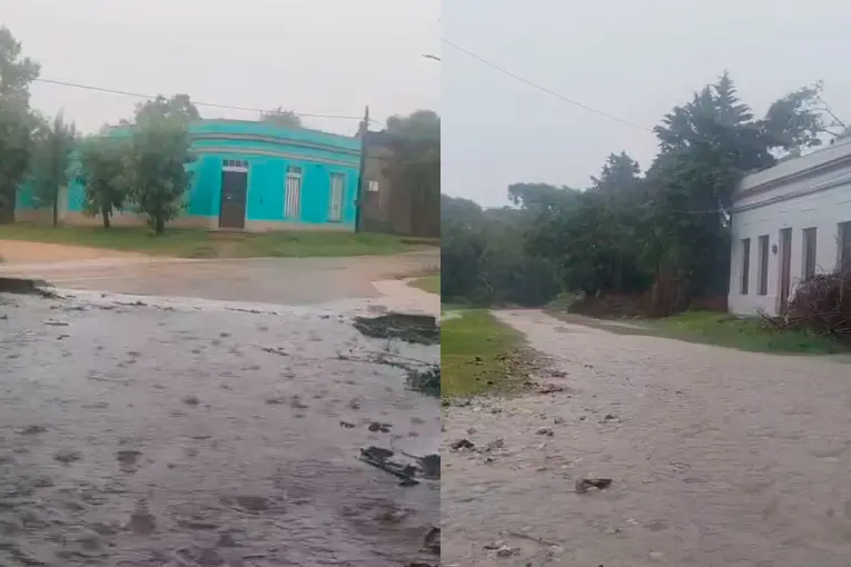 Lluvias en Pueblo Brugo. Foto: Brugo Noticias.