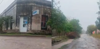 Lluvias en Pueblo Brugo. Foto: Brugo Noticias.