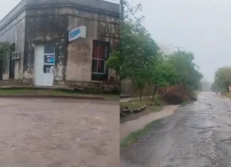 Lluvias en Pueblo Brugo. Foto: Brugo Noticias.