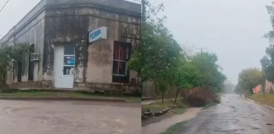 Lluvias en Pueblo Brugo. Foto: Brugo Noticias.