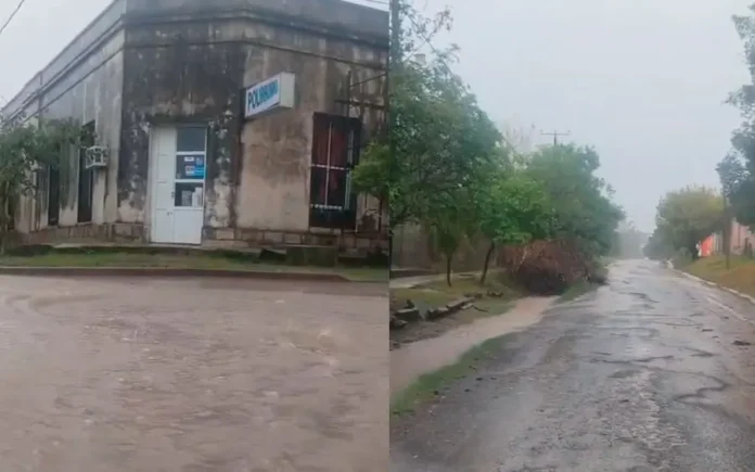 Lluvias en Pueblo Brugo. Foto: Brugo Noticias.