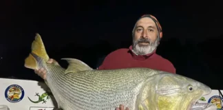 El ejemplar fue capturado en la zona conocida como "El 20", abundante en peces. Foto: Última hora Esquina