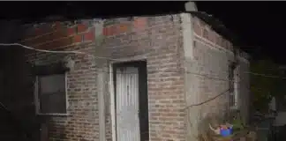 Casa afectada en Gualeguaychú.