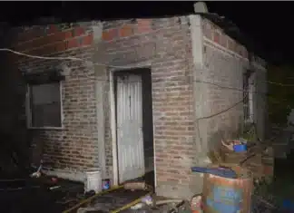 Casa afectada en Gualeguaychú.