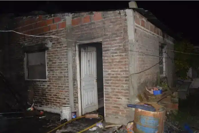 Casa afectada en Gualeguaychú.