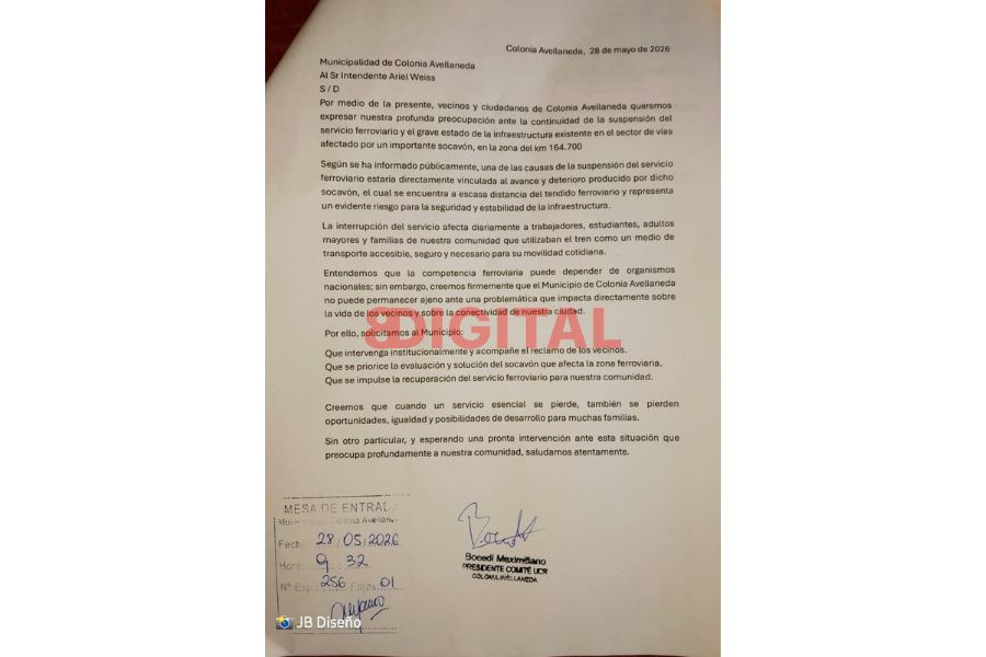 La carta presentada.