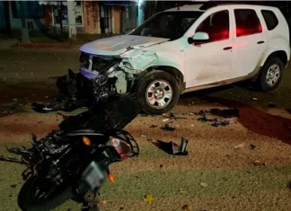 El accidente fue el domingo por la madrugada.