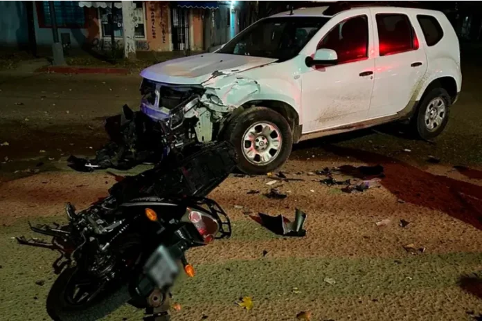 El accidente fue el domingo por la madrugada.