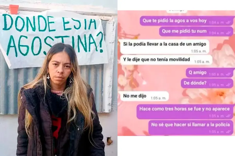 Madre de Agostina Vega / El intercambio de mensajes entre Melisa Heredia y el detenido
