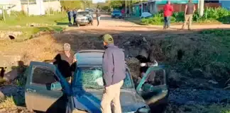 Tres adolescentes heridos en Villaguay tras caer con una camioneta a un zanjón. Foto: (Informatik-Villaguay).