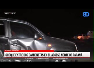 Choque entre dos camionetas en el Acceso Norte de Paraná