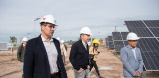 Frigerio inauguró un parque solar en Arroyo Barú.