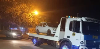 Auto secuestrado por el presunto ataque a un colectivo.