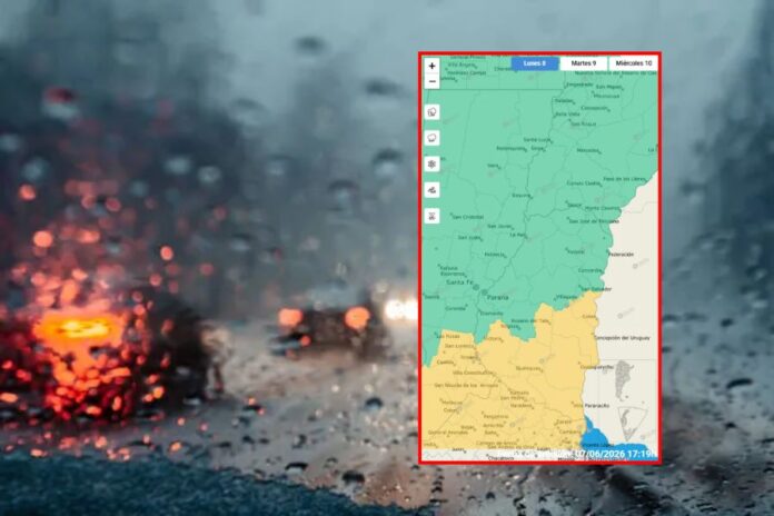 Alerta amarilla por lluvias en Entre Ríos. Alerta amarilla por lluvias en Entre Ríos.