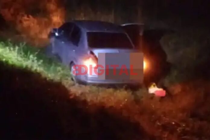 Un automovilista terminó en una zanja tras intentar esquivar un animal.