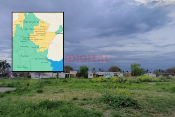 Alerta amarilla por tormentas en gran parte de Entre Ríos.