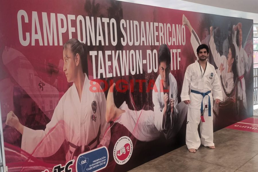 Taekwondistas de Colonia Avellaneda en el Campeonato Sudamericano de Perú.