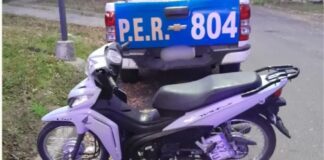 Recuperaron una moto robada en Paraná. Foto: PER.