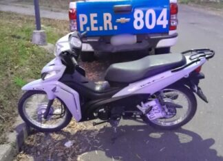 Recuperaron una moto robada en Paraná. Foto: PER.