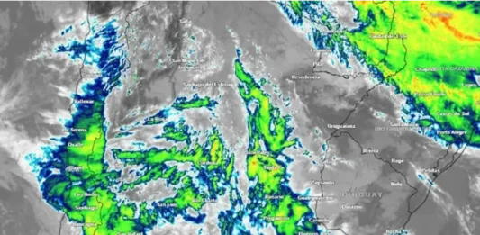 La lluvia y el frío se asentará en Entre Ríos. Foto: Meteored.