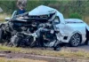 Trágico choque frontal en Ruta 12: murieron dos conductores y una mujer resultó herida Tragedia vial en Ruta 12. Foto: La Sexta.