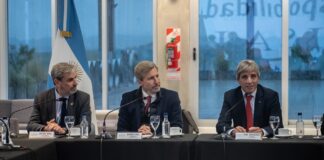 Frigerio recibió a Caputo en Paraná. Foto: (GER).
