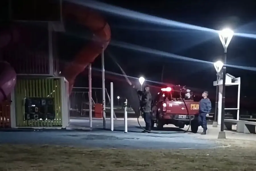 Incendio del tobogán.