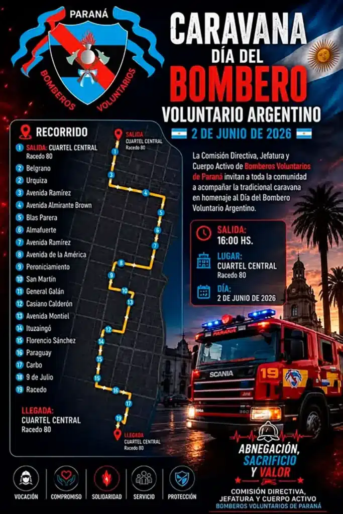 El recorrido de la caravana en Paraná