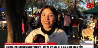 Feria de emprendedores locales en Plaza San Martín de Colonia Avellaneda